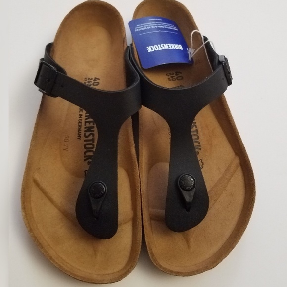 Birkenstock Shoes - New Birkenstock Gizeh Black Sandals 40